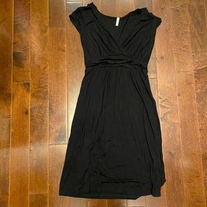 Black maternity dress.